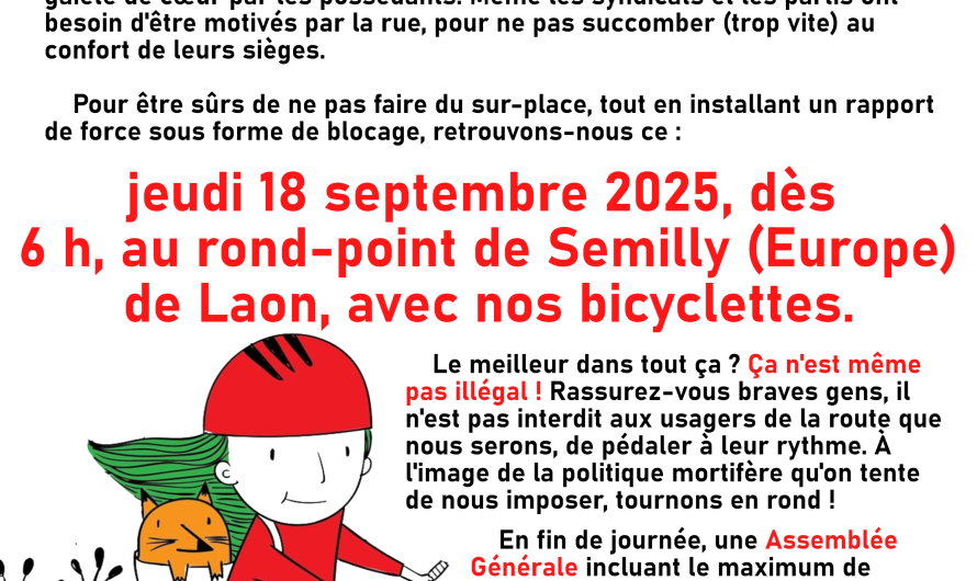 Bloquons tout, 18 septembre 2025