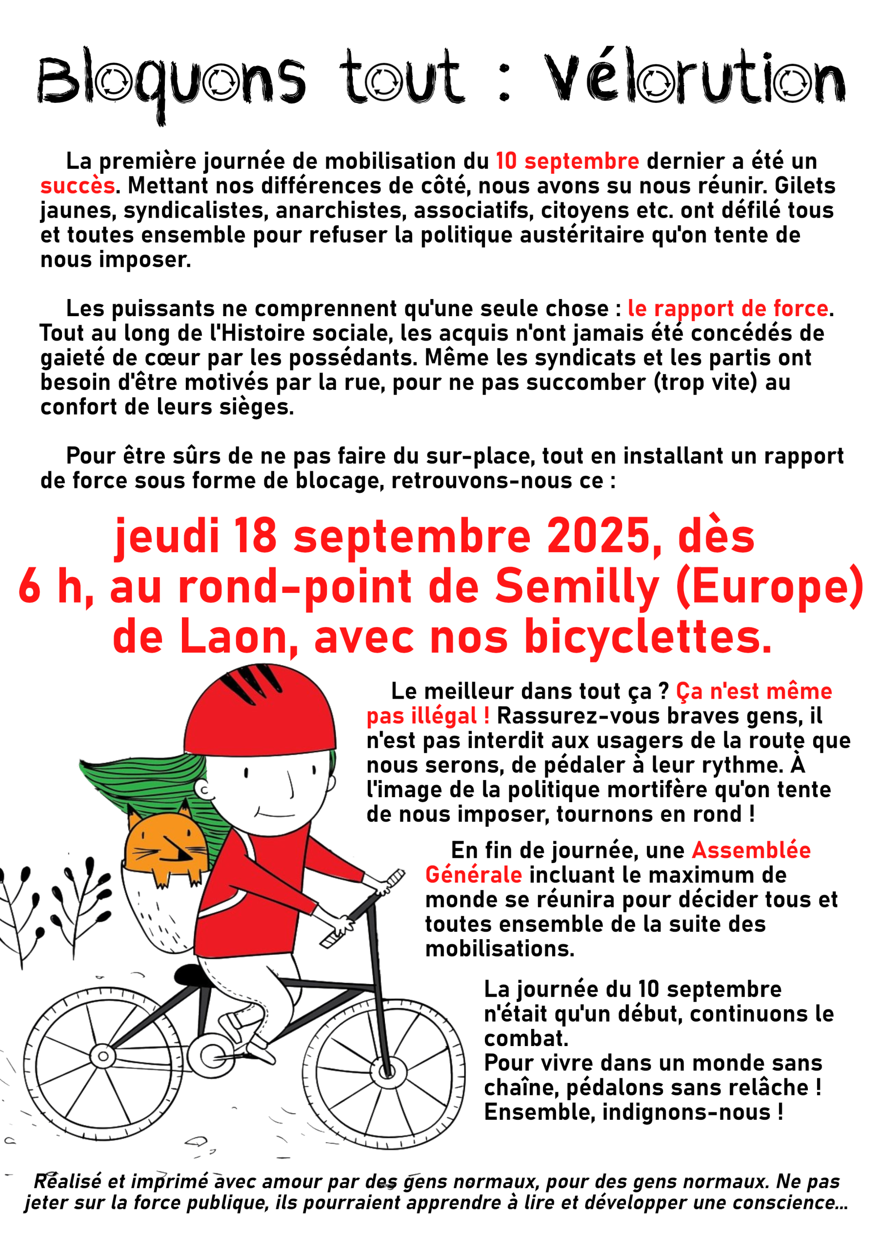 Bloquons tout, 18 septembre 2025