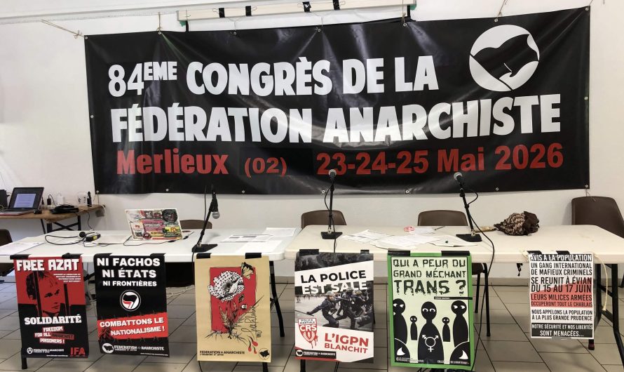 motions adoptées lors du 84ème congrès de la Fédération Anarchiste