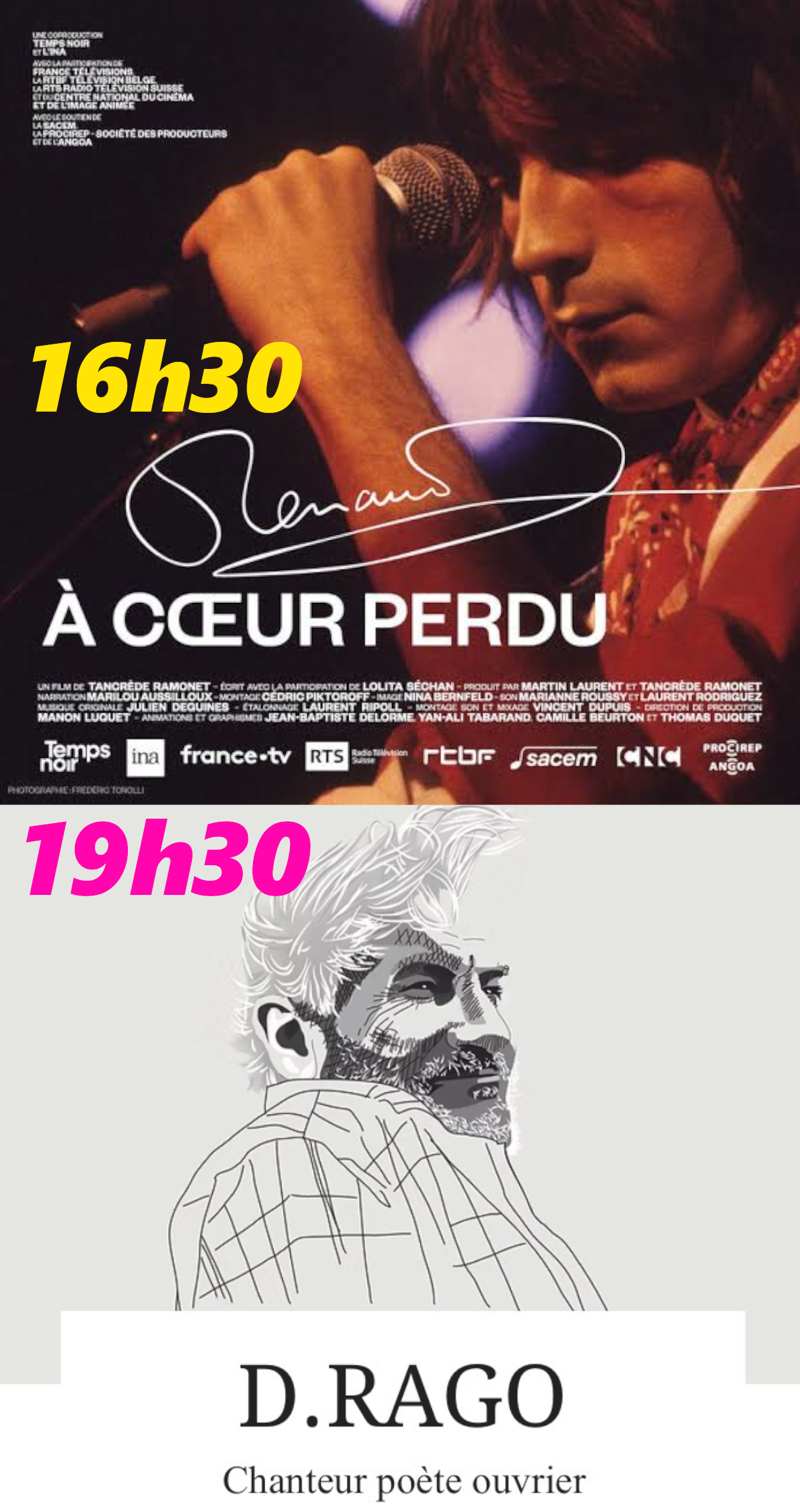 Le 5 juillet 2026 projection du documentaire « A cœur perdu » de Tancrede Ramonet  et concert d&rsquo;Olivier D.Rago.