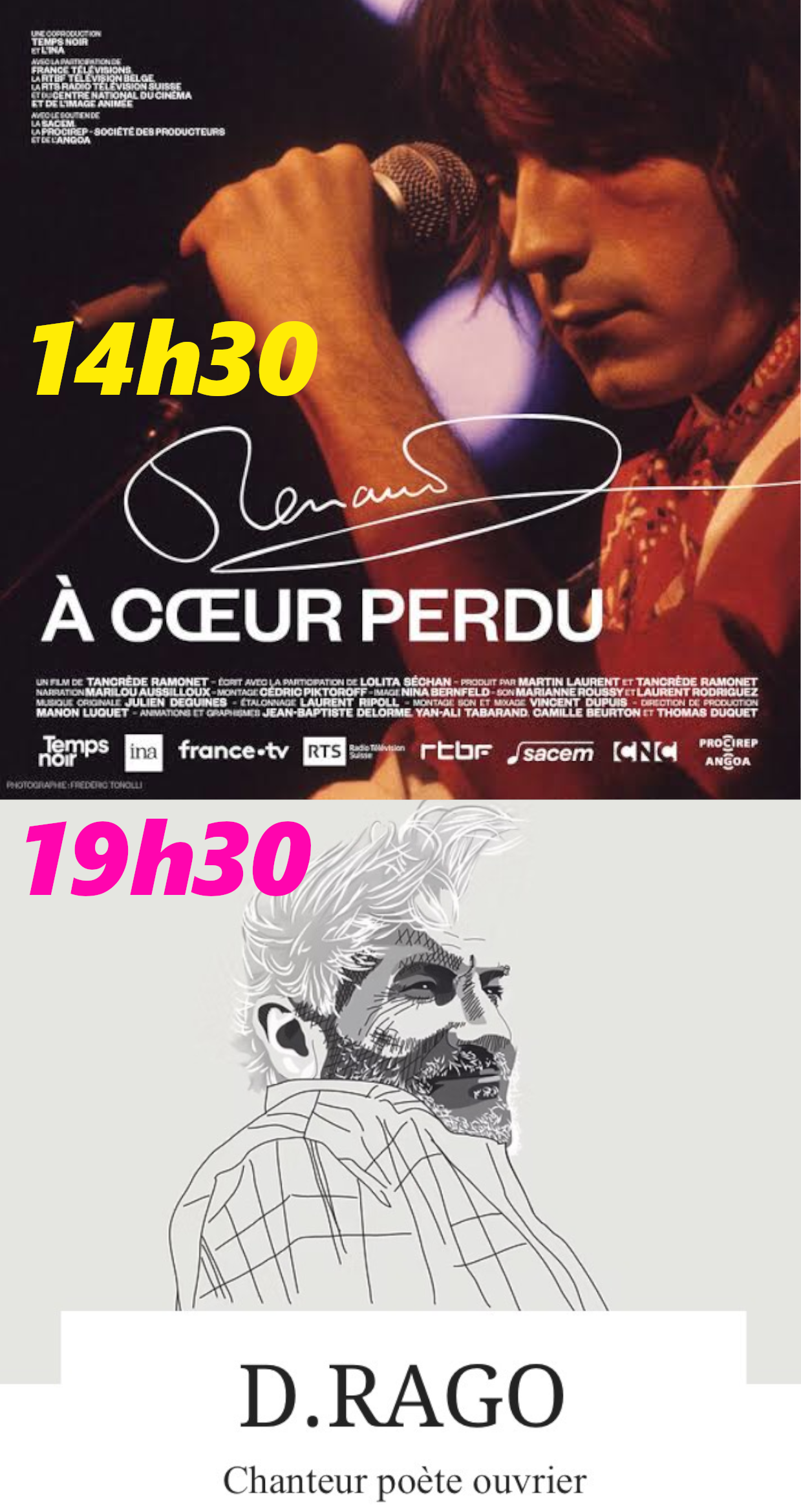 Le 5 juillet 2026 projection du documentaire « A cœur perdu » de Tancrede Ramonet et concert d’Olivier D.Rago.